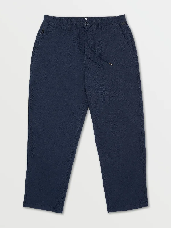 Men's modern travel pants-Skate Vitals Axel Loose Tapered Pants - Navy