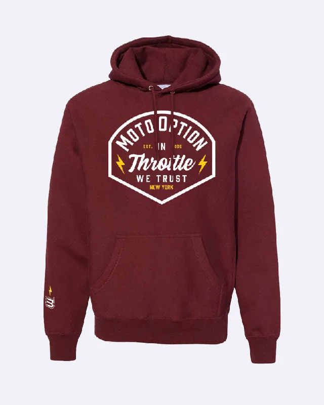 Men's pre-washed gym hoodie-Men's Stunner Hoodie - Maroon