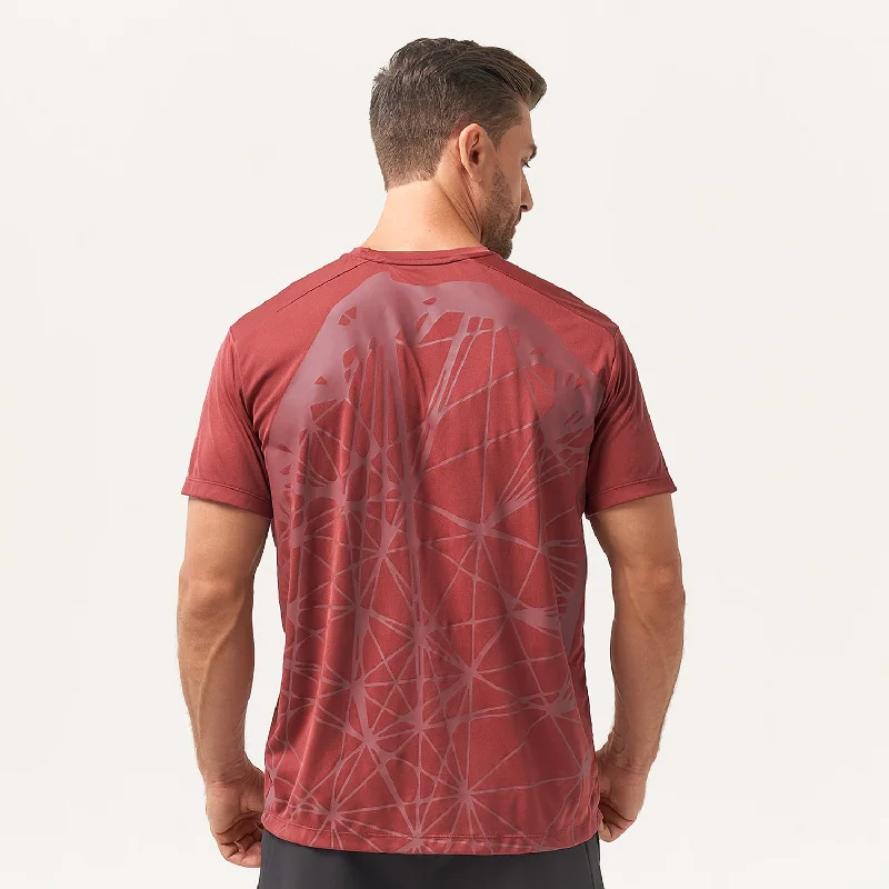 Men's versatile gym t-shirt-Code Urban Tee - Oxblood Red