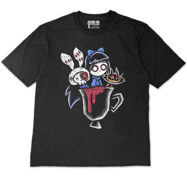 Men's performance office shirt-Bloody Tea Cup Oversized Unisex Tshirt