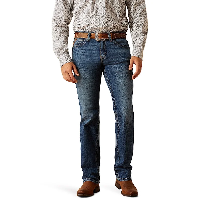 Men's breathable office wear pants-Ariat Men's M8 Modern Slim Leg Fordham Jeans - Bannack