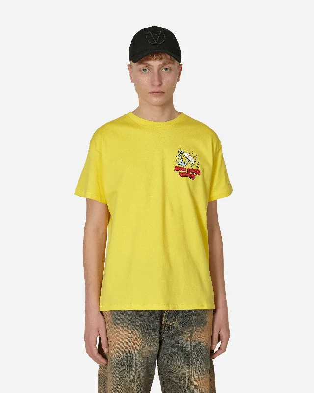 Men's gym-ready t-shirt-Flatbush Printed T-Shirt Yellow