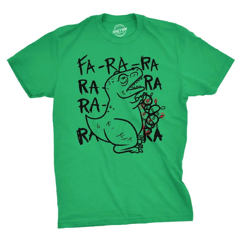 Men's weatherproof workout t-shirt-Fa Ra Ra Ra Ra T-Rex Men's T Shirt