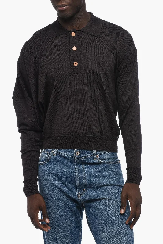 Men's premium sweater-Magliano Virgin Wool Sweater with Polo Neck