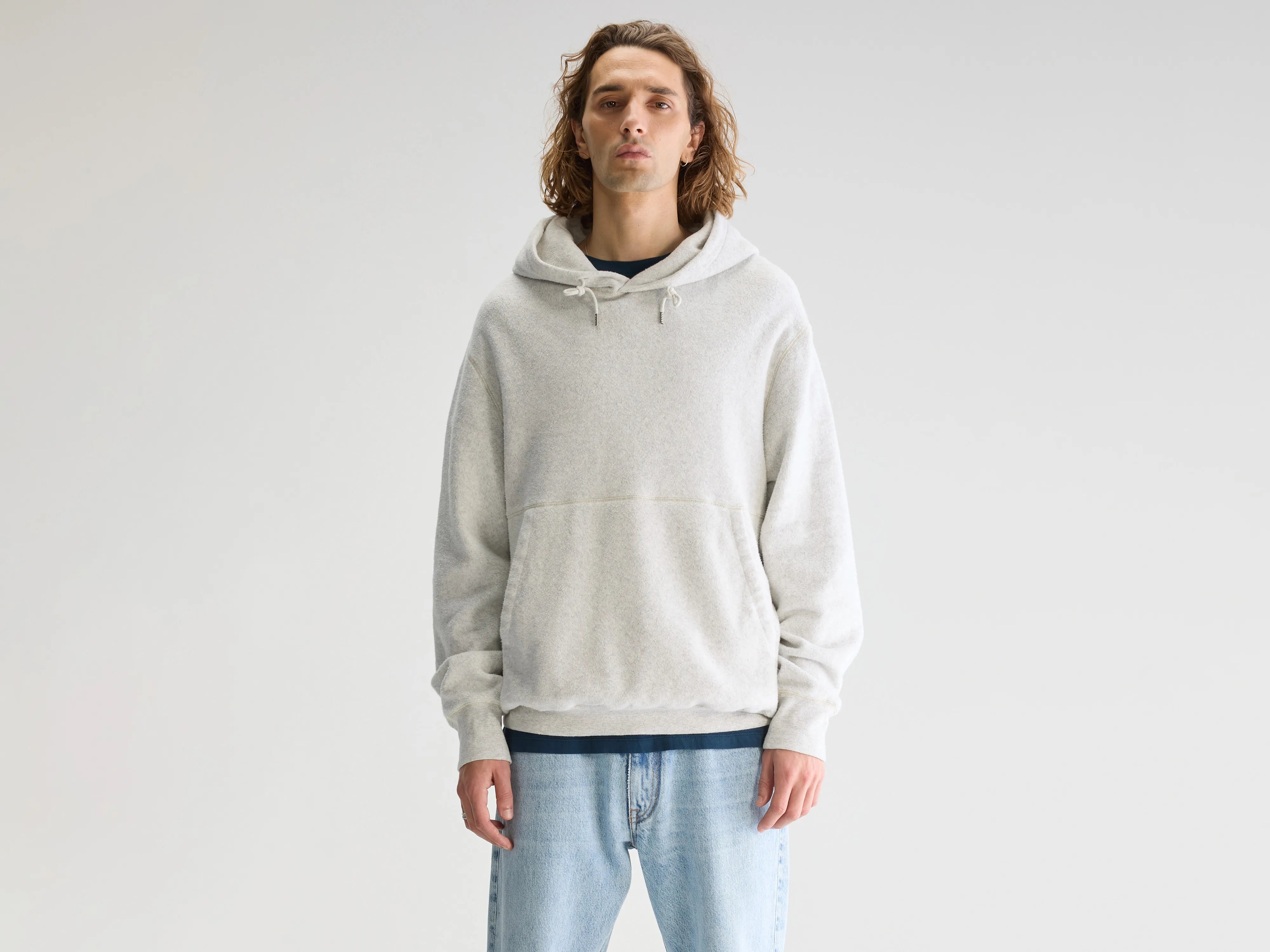 Men's lightweight travel hoodie-Mattis relaxed hoodie (251 / M / OYSTER)