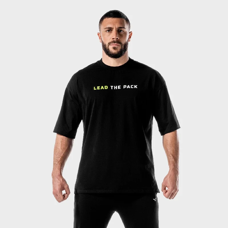 Men's breathable activewear t-shirt-The Pack Oversize Tee - Onyx