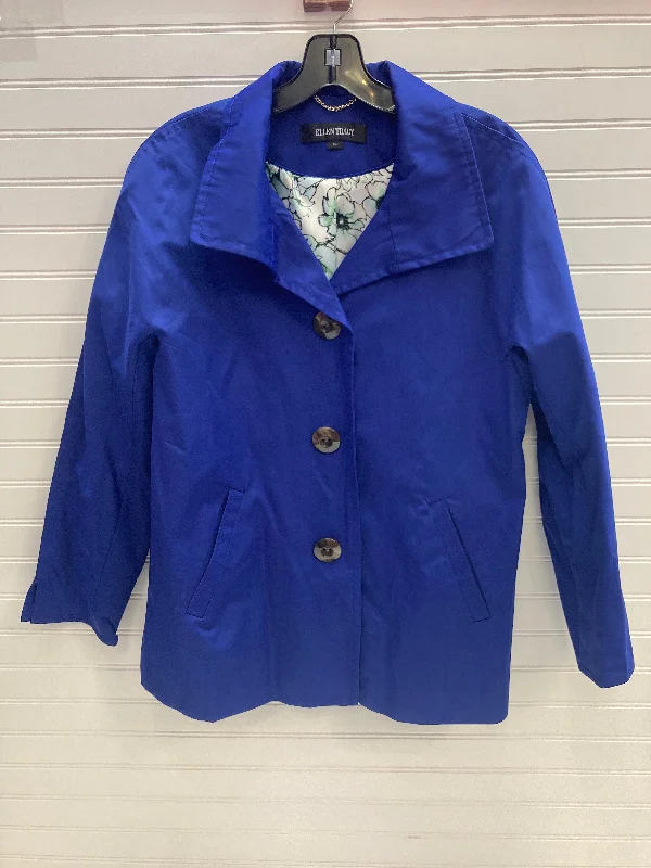 Men's summer field jacket-Jacket Windbreaker By Ellen Tracy In Blue, Size: Petite  M