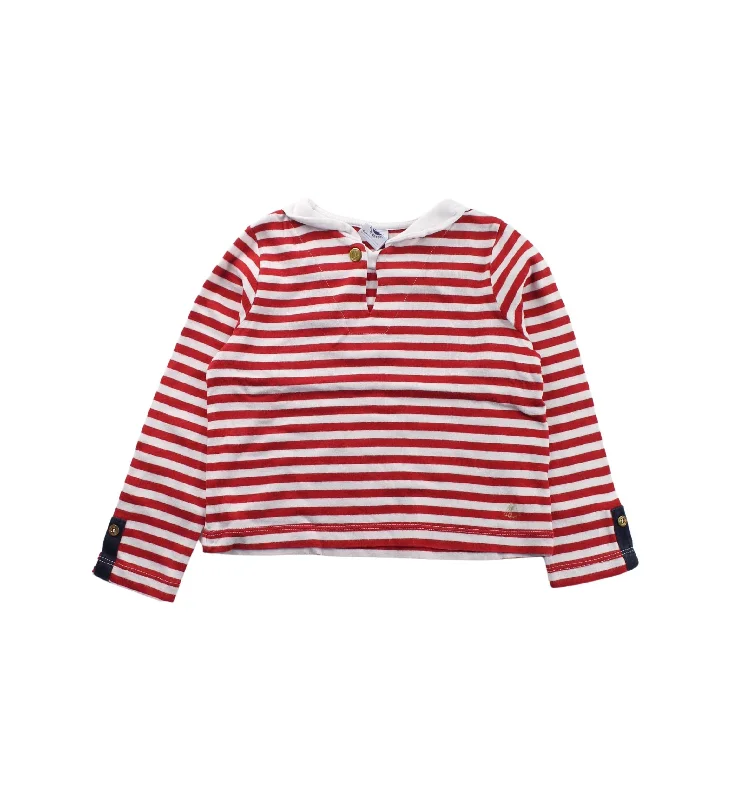 Men's lightweight office polo shirt-Petit Bateau Long Sleeve Polo 4T