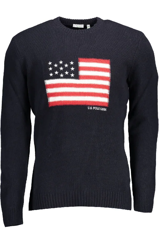 Men's quick-dry sweater-U.S. POLO ASSN. Chic  Wool Blend Round Neck Men's Sweater