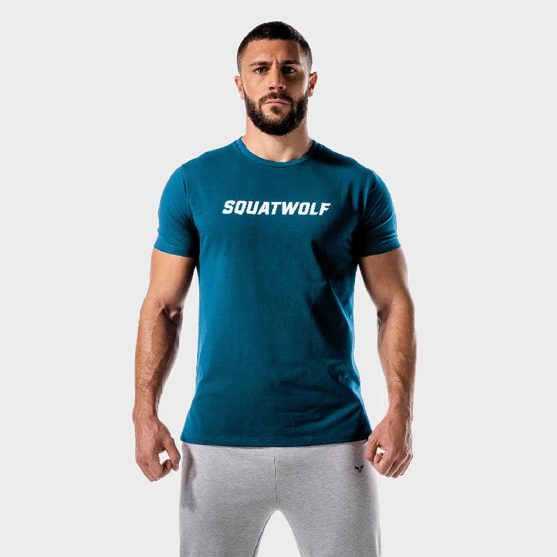 Men's sustainable workout t-shirt-Iconic Muscle Tee - Deep Teal