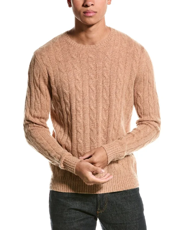 Men's reversible sweater-Magaschoni Cable Cashmere Crewneck Sweater