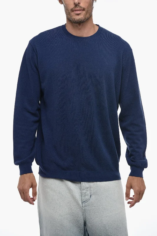 Men's urban sweatshirt-Corneliani Crewneck Cotton Pullover