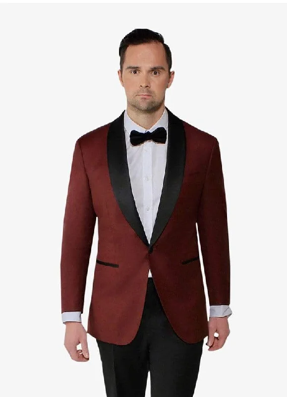 Men's lightweight casual jacket-Monaco Burgundy Plain