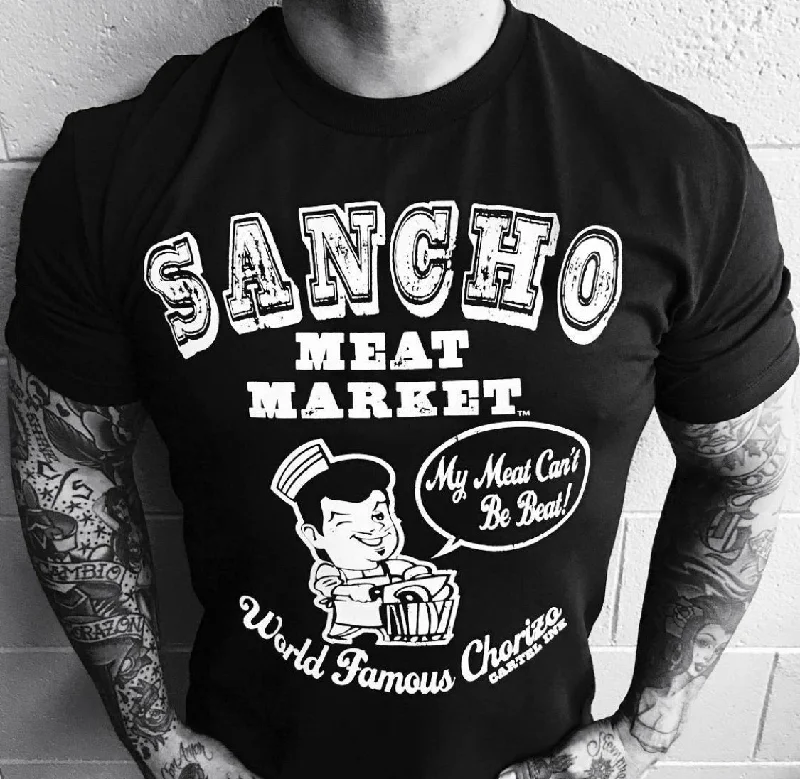 Men's modern athletic t-shirt-Sancho Meat Market Men's T-Shirt