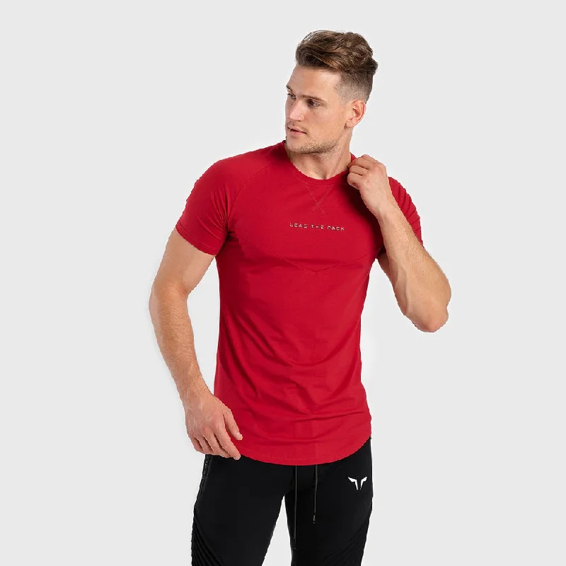 Men's relaxed fit gym t-shirt-Statement Tee - Red