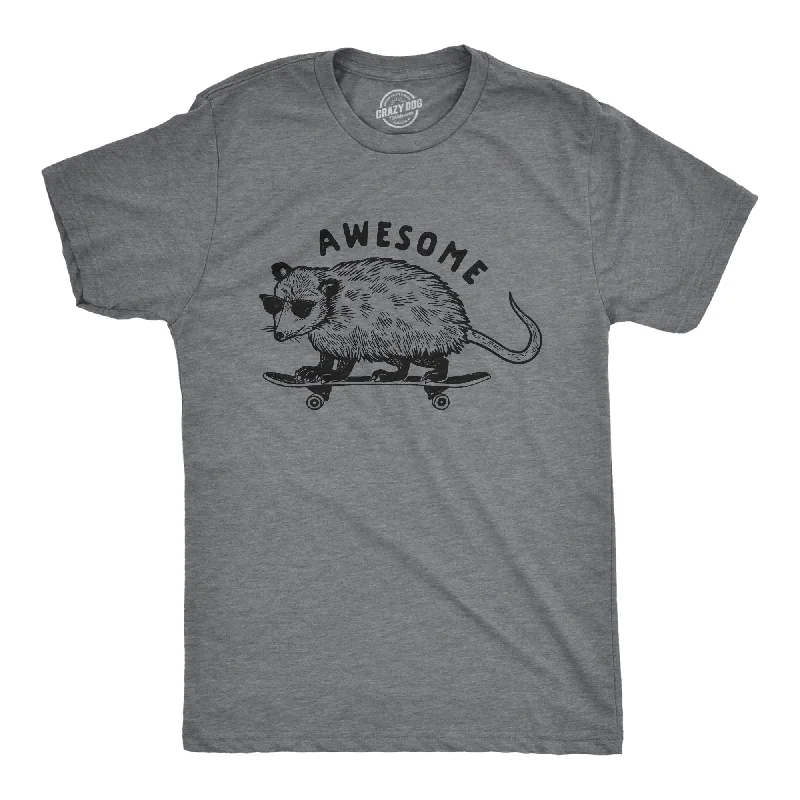 Men's lightweight gym t-shirt-Awesome Opossum Men's T Shirt