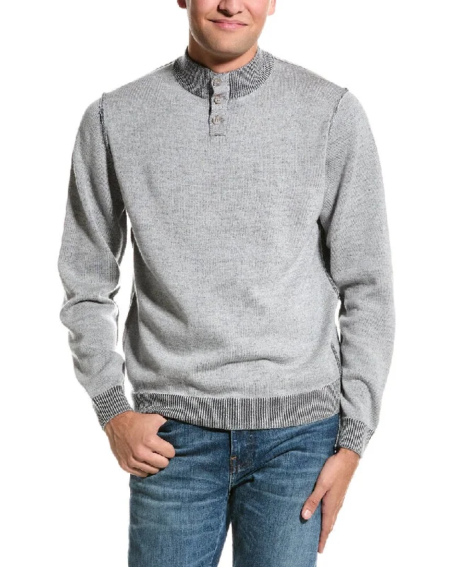 Men's outdoor sweatshirt-Alashan Henley Wool Shirt