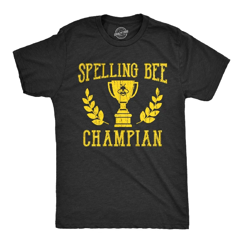 Men's summer gym t-shirt-Spelling Bee Champion Men's T Shirt