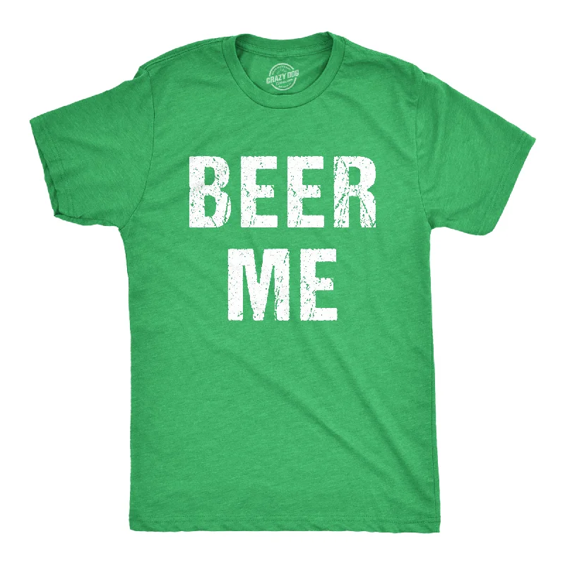 Men's breathable workout wear t-shirt-Beer Me Men's T Shirt