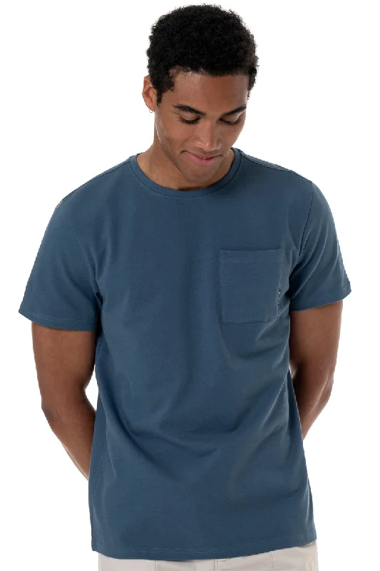 Men's premium athletic t-shirt-Pocket T-Shirt _ 152381 _ Blue