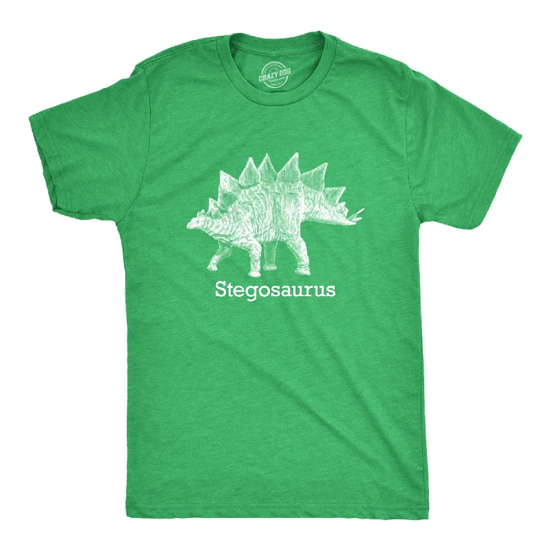 Men's eco-conscious workout t-shirt-Stegosaurus Men's T Shirt