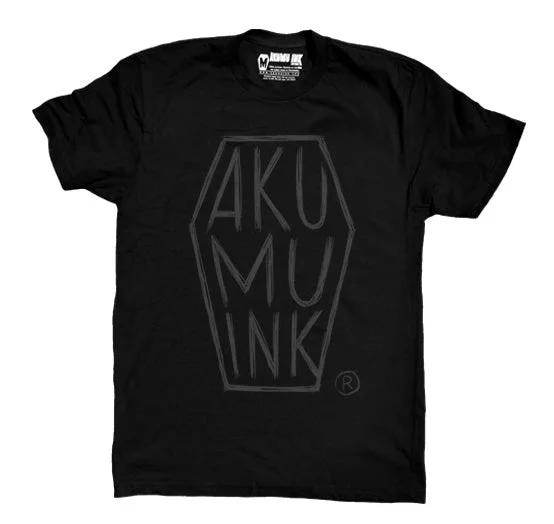 Men's comfortable office shirt-Akumu Ink® Coffin Men Tshirt