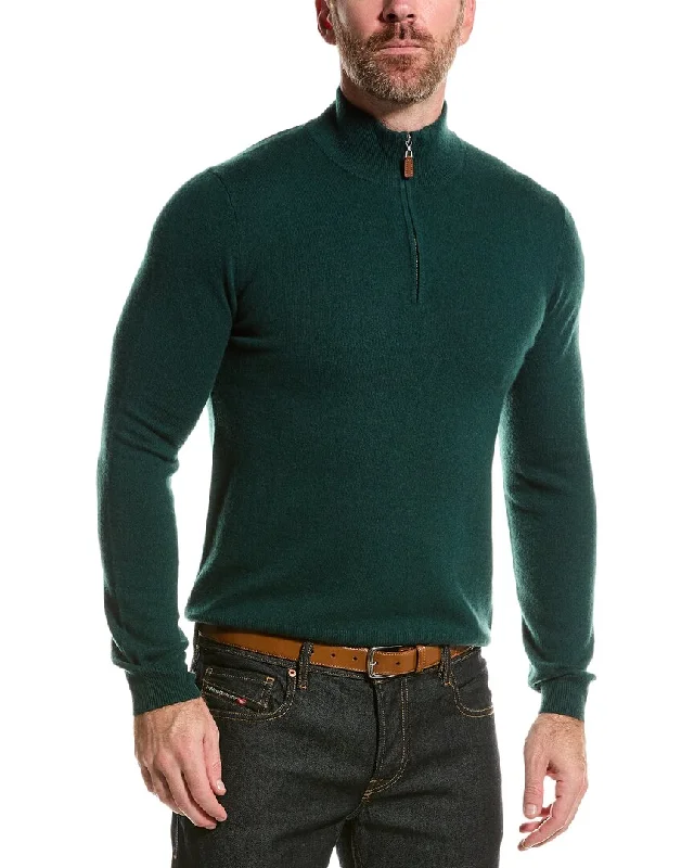 Men's weekend knit-Mette Cashmere 1/4-Zip Mock Sweater