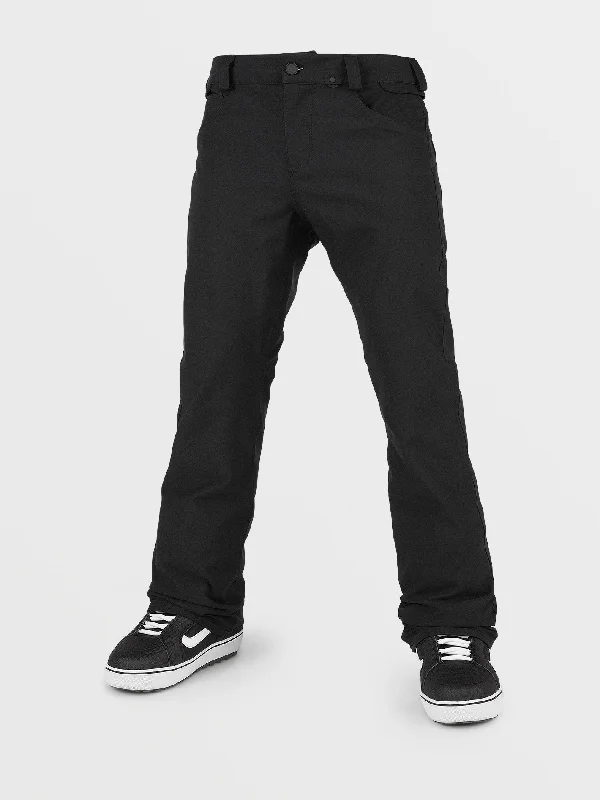 Men's performance travel wear pants-Mens 5-Pocket Tight Pants - Black