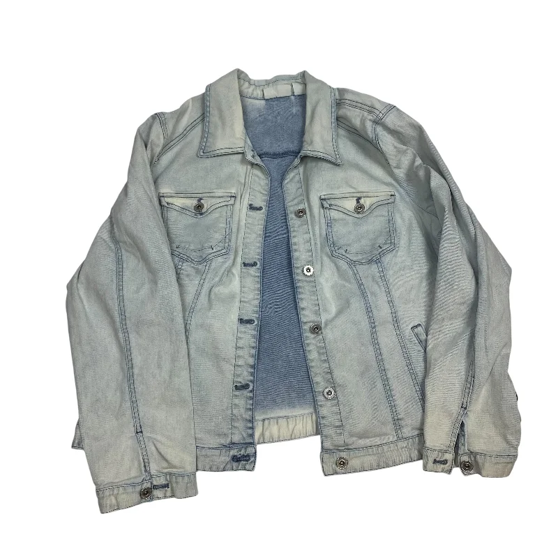 Men's eco-conscious jacket-Jacket Denim By Chicos In Blue Denim, Size: Xl