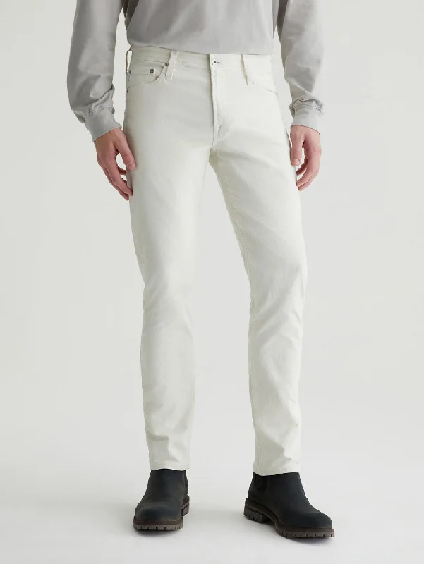 Men's cooling travel pants-Tellis Modern Corduroy Pant - White Cream