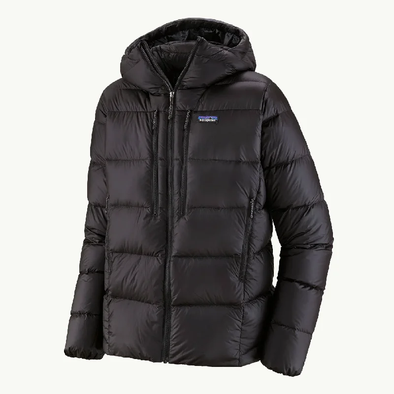 Men's tech-inspired parka-Fitz Roy Down Hoody - Black