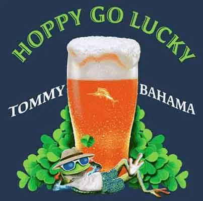 Men's sustainable workout t-shirt-Tommy Bahama Men's Hoppy Go Lucky T-Shirt - Navy Heather