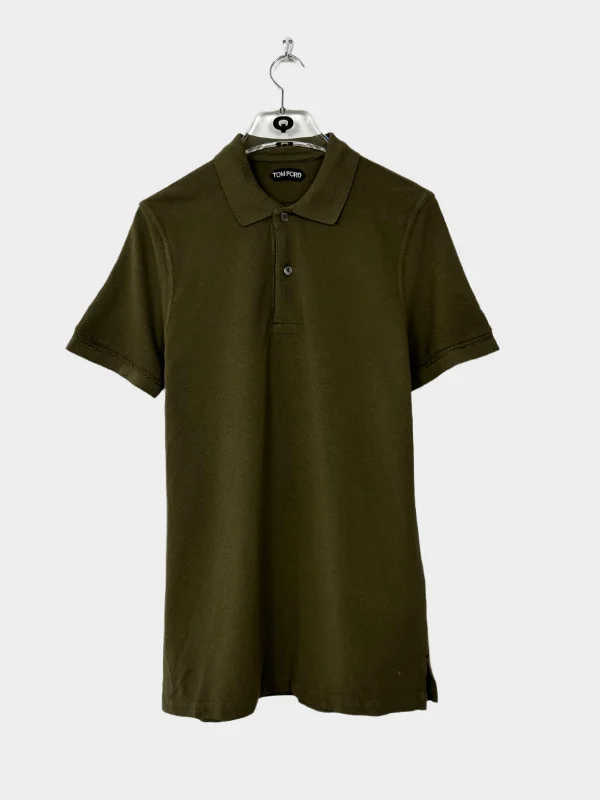 Men's premium athletic t-shirt-Military Green Polo