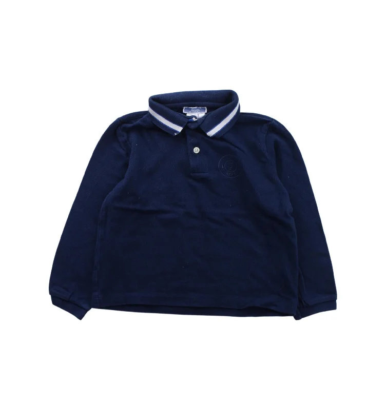 Men's comfortable casual polo shirt-Jacadi Long Sleeve Polo 4T