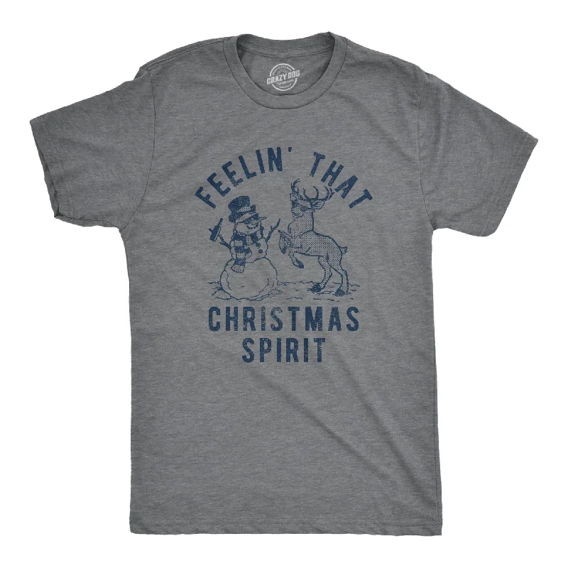 Men's fashionable active t-shirt-Feelin That Christmas Spirit Men's T Shirt