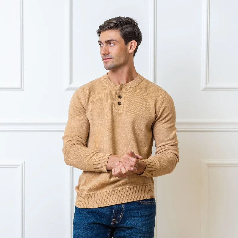 Men's club knit-Organic Sweater Henley