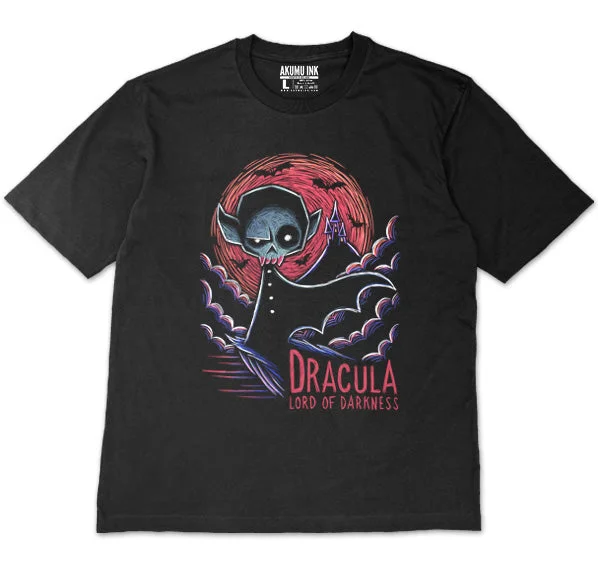 Men's wrinkle-free casual shirt-Dracula: Lord of Darkness Oversized Unisex Tshirt