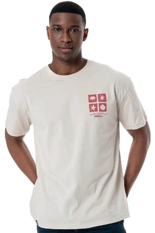 Men's comfortable activewear t-shirt-Statement T-Shirt _ 153232 _ Cement