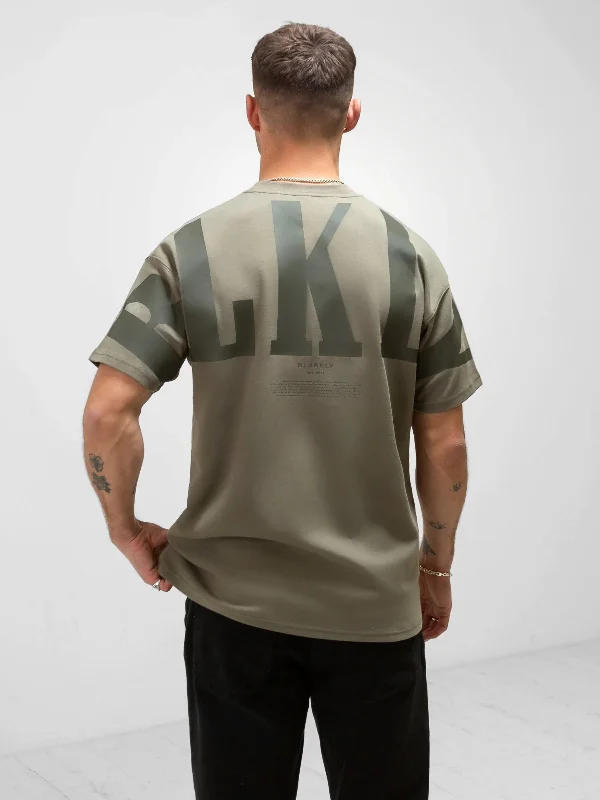 Men's modern athletic t-shirt-BLKLY Relaxed T-Shirt - Safari Green