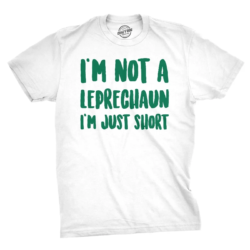 Men's high-stretch workout t-shirt-Not a Leprechaun Just Short Men's T Shirt