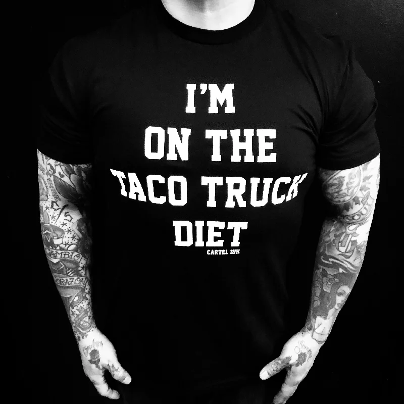 Men's workout-ready t-shirt-Taco Truck Diet Men's T-Shirt