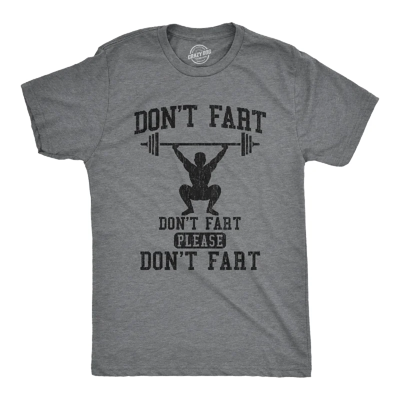 Men's yoga-friendly t-shirt-Dont Fart Men's T Shirt