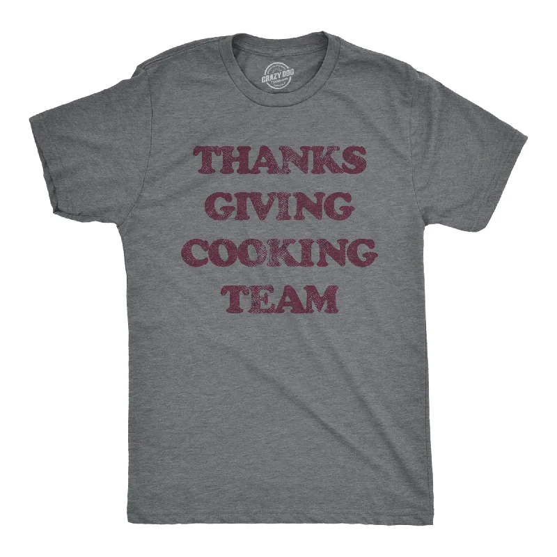 Men's modern athletic t-shirt-Thanksgiving Cooking Team Men's T Shirt