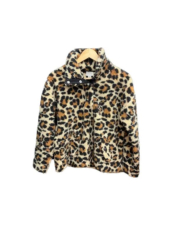 Men's gym-ready jacket-Jacket Faux Fur & Sherpa By J Crew In Animal Print, Size: 7