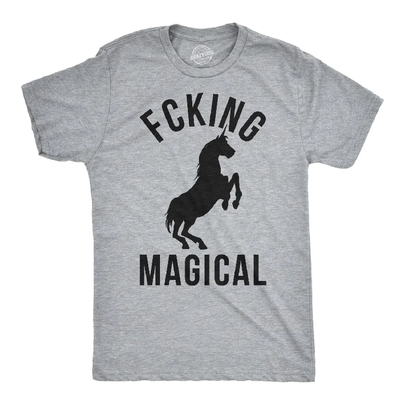 Men's eco-conscious workout t-shirt-Fcking Magical Men's T Shirt