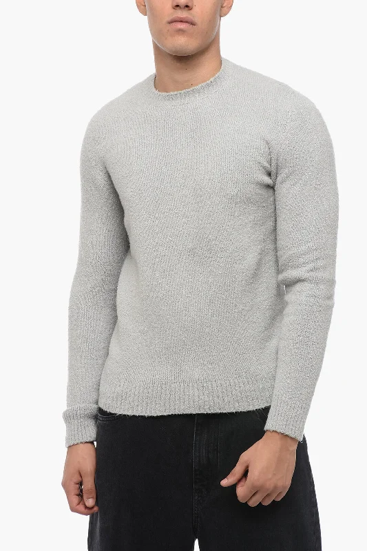 Men's festival knit-Roberto Collina Crew Neck Cotton Neoprene Sweater