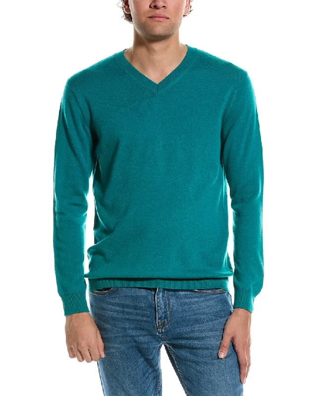 Men's streetwear knit-Forte V-Neck Cashmere Sweater