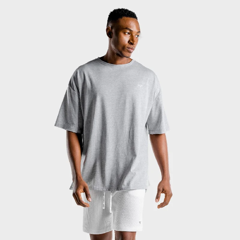 Men's workout-ready t-shirt-Luxe Oversize Tee - Marl