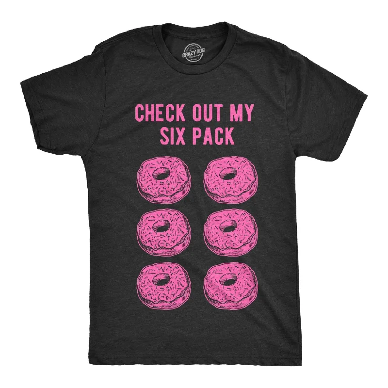 Men's organic workout t-shirt-Check Out My Six Pack Donuts Men's T Shirt