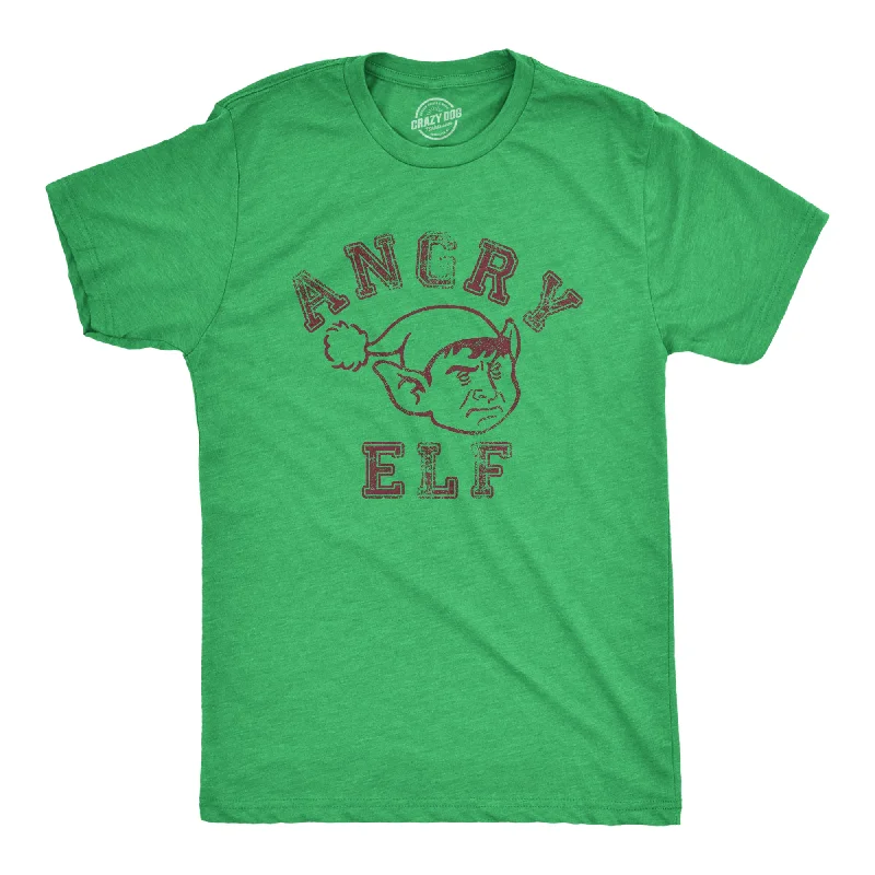 Men's lightweight gym t-shirt-Angry Elf Men's T Shirt